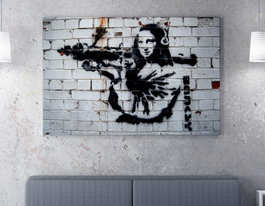 Wallity Lienzo Decorativo Banksy WY26 (50 x 70 cm)